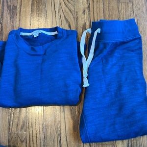 J. Crew factory blue sweatsuit set